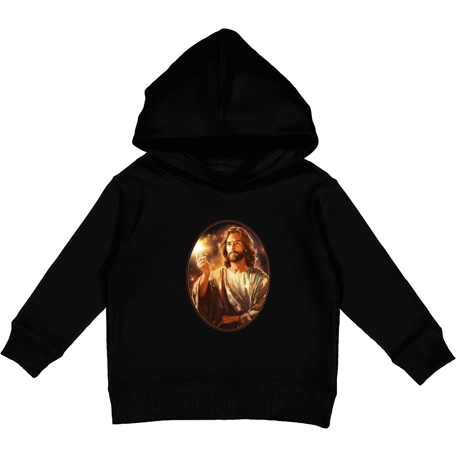 Jesus Snuggling Magic Wand Kids Pullover Hoodies, Christian