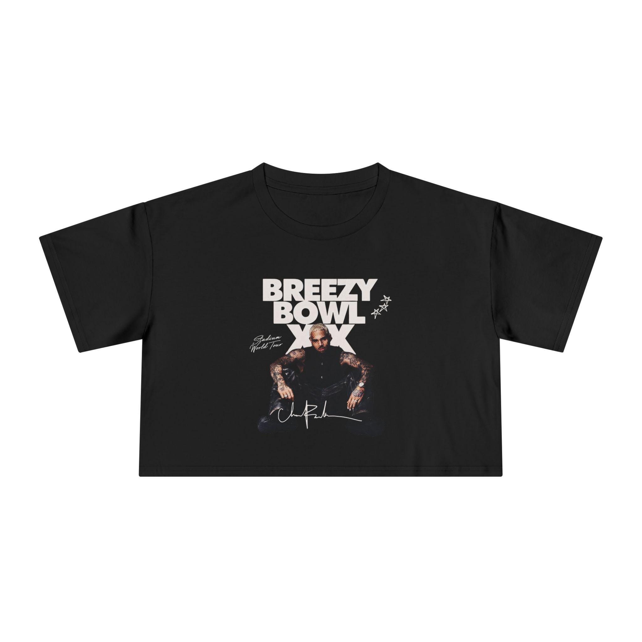Breezy Bowl XX Tour Inspired Cropped Tee, Concert Shirt for Chris Brown Fans, Summer 2025