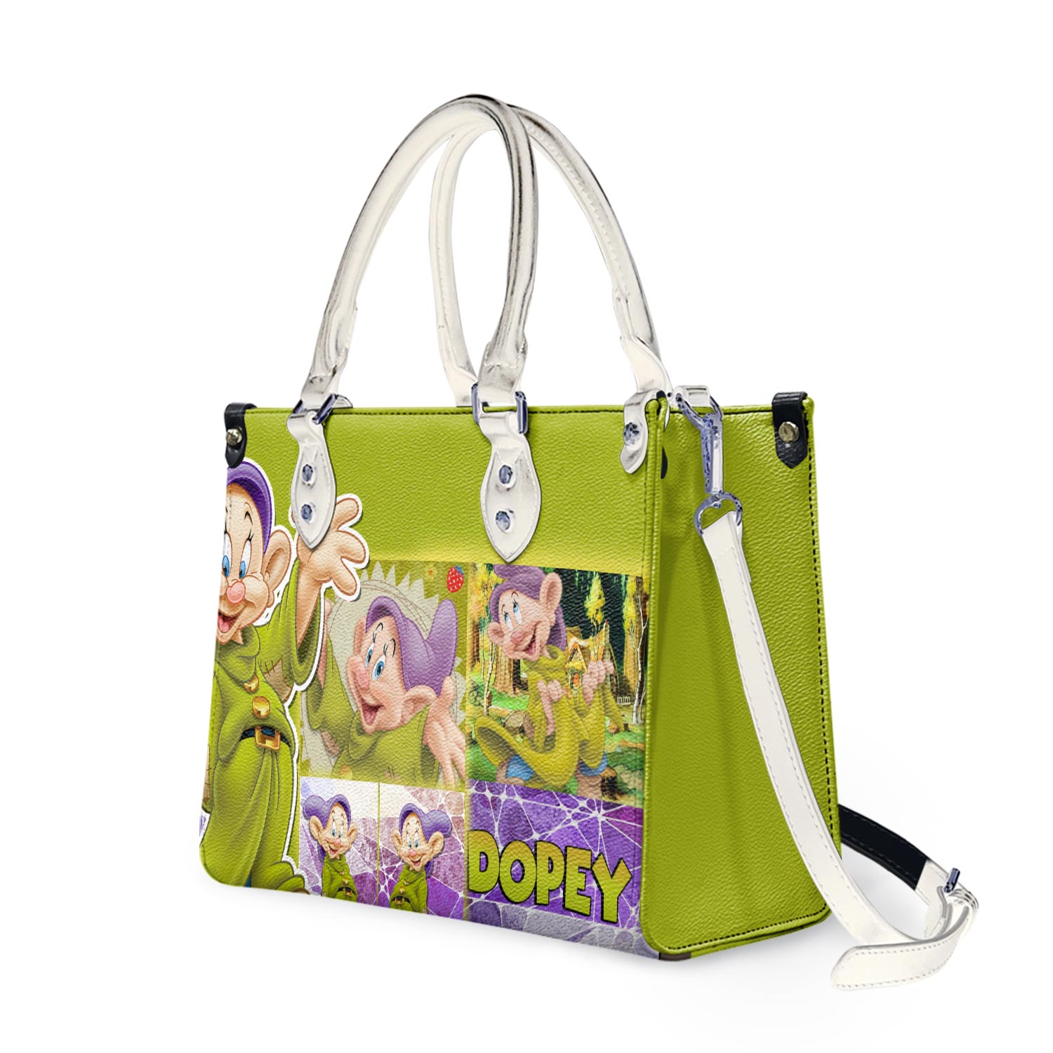 Dopey Dwarf Leather Handbag, Dopey Lovers Women's Leather Bag Gift