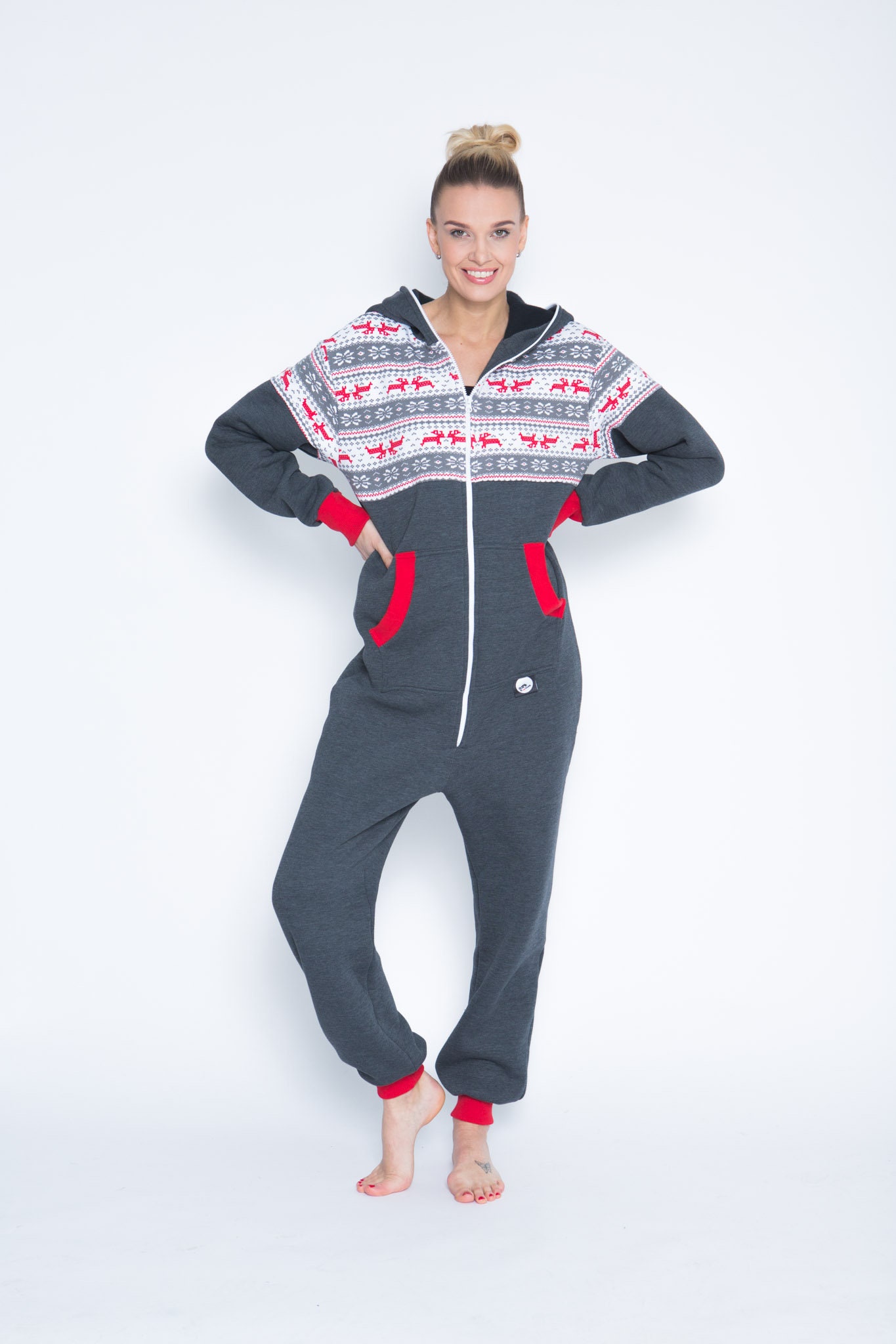 Christmas Men's Hooded Jumpsuit | Christmas Pajama Outfits | Family Matching Pajamas