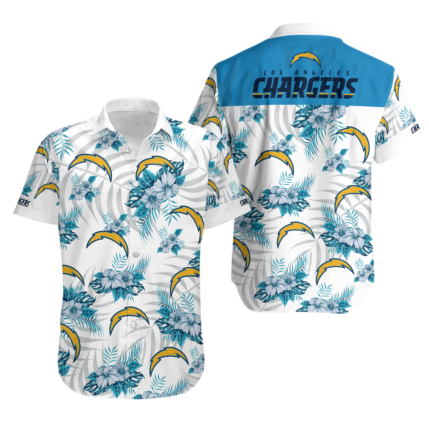 Los Angeles Team Chargers Ocean Breeze Hawaiian Shirt Sport Fan Tropical Shirt