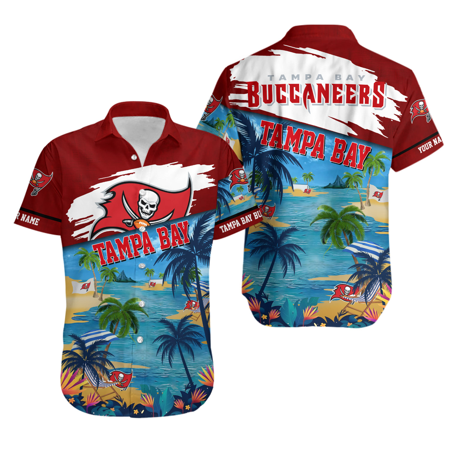 Tampa Bay Buccaneers Palm Tree Hot Summer Hawaiian Shirt Gifts Sport Fans