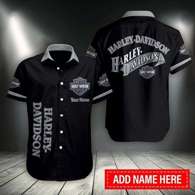 Personalized Harley Motor Racing Davidson Casual Button Down Shirt