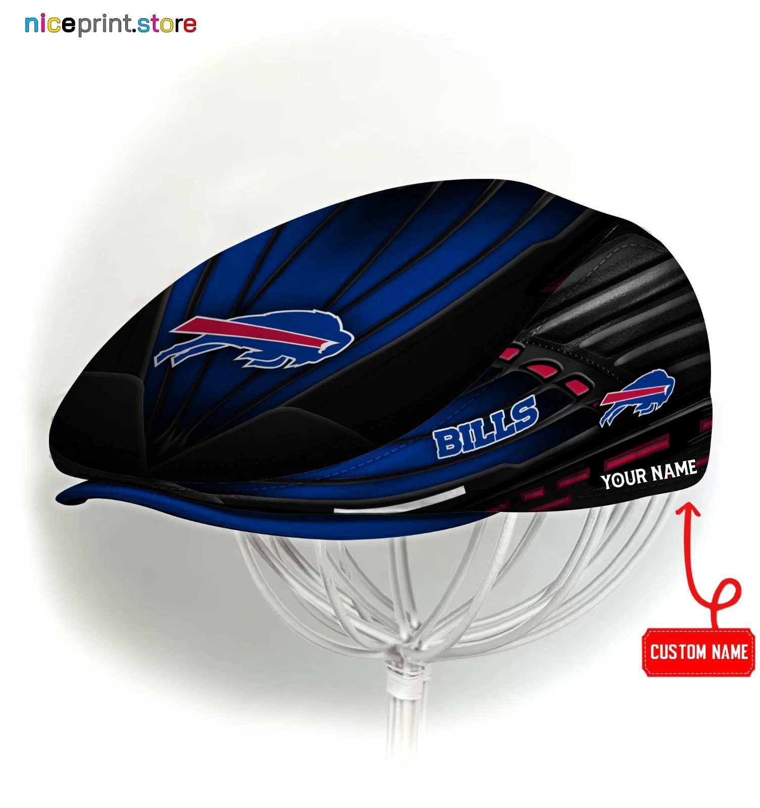 Buffalo Team Bills Jeff Cap Bills Newsboy Cap football Golf Cap football Flat Cap