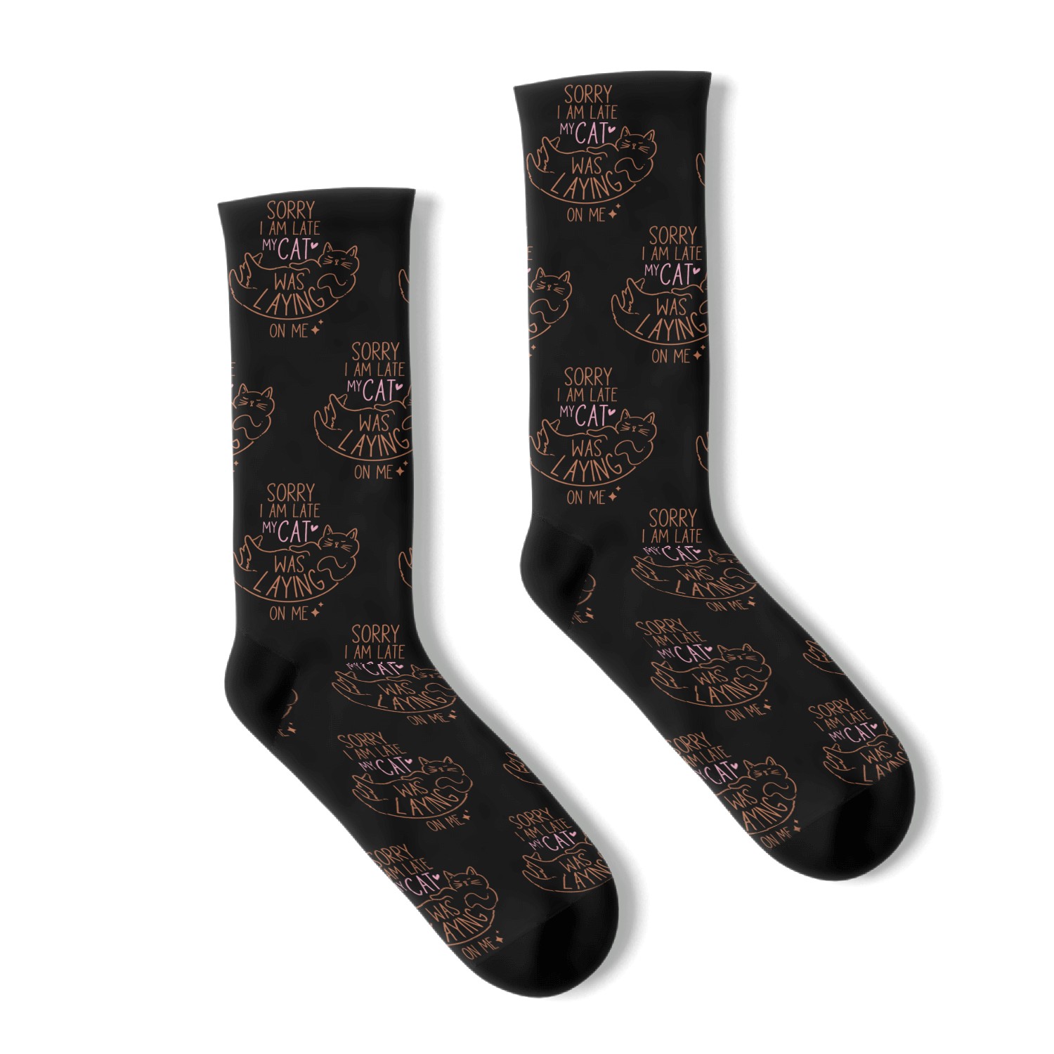 Sorry I Am Late Socks