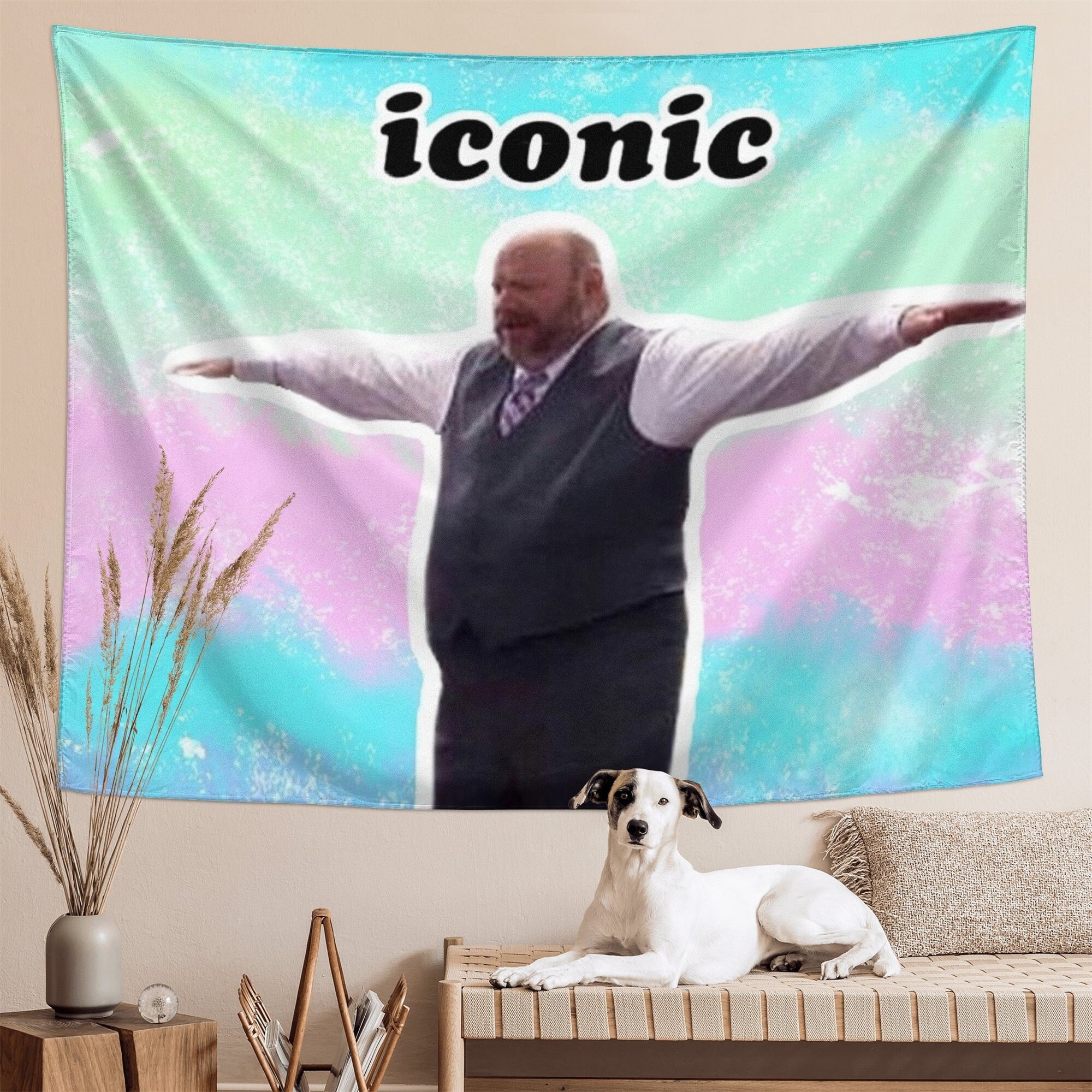 Bertram iconic Funny Tapestry Wall Hanging Meme Aesthetic Teen Humor Decor Tapestries