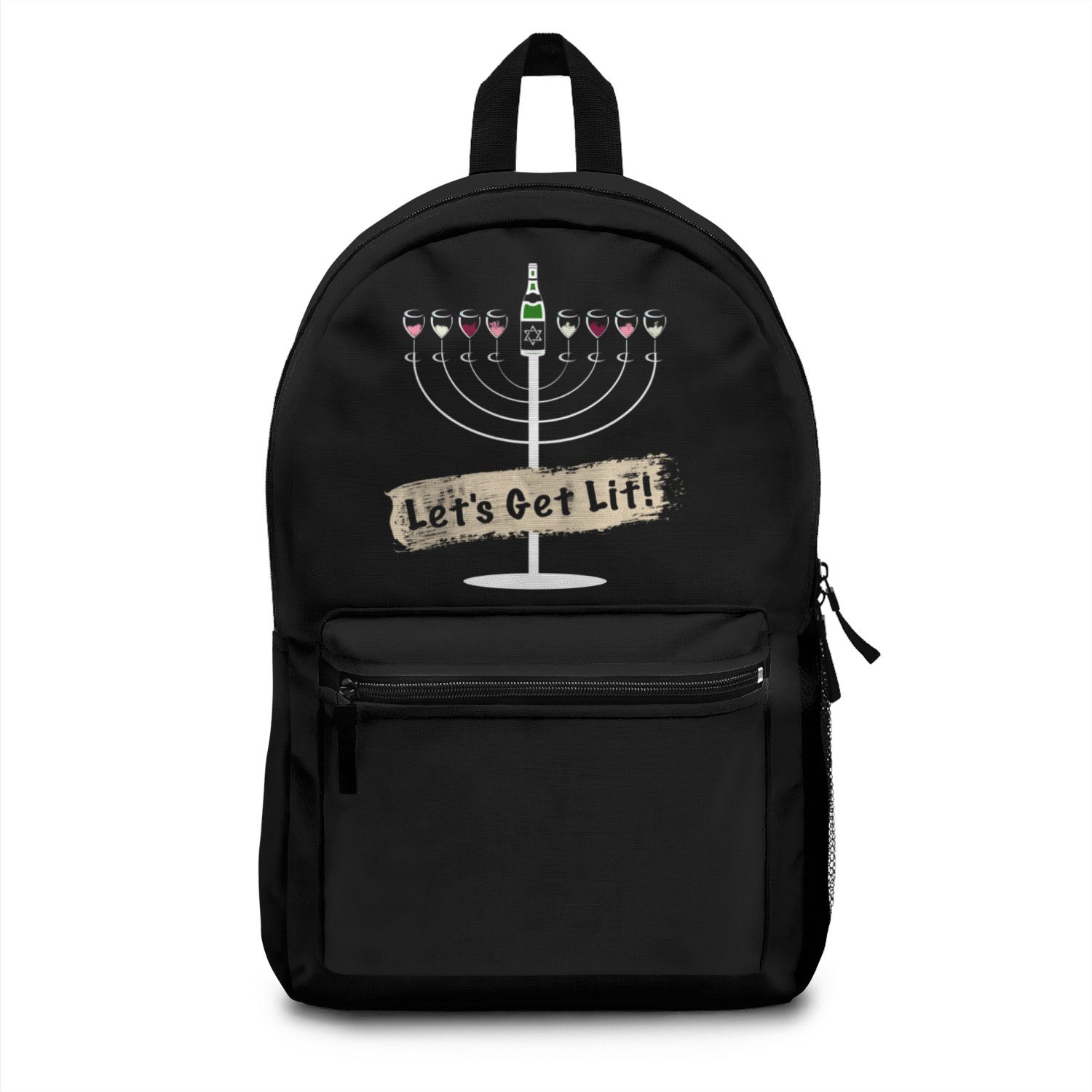 Let's Get Lit Wine Lovers Hanukkah Backpacks