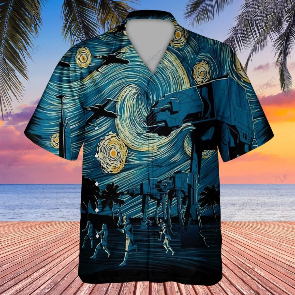 Star Wars Spaceship Hawaiian Shirt Casual Button Down