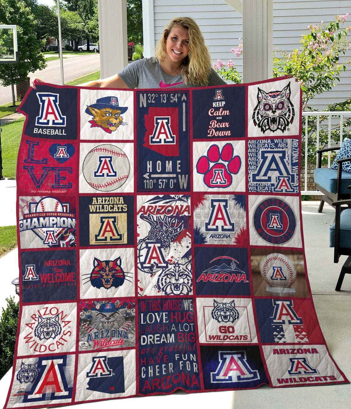Arizonna Wildcats Quilt, Bedding Decor