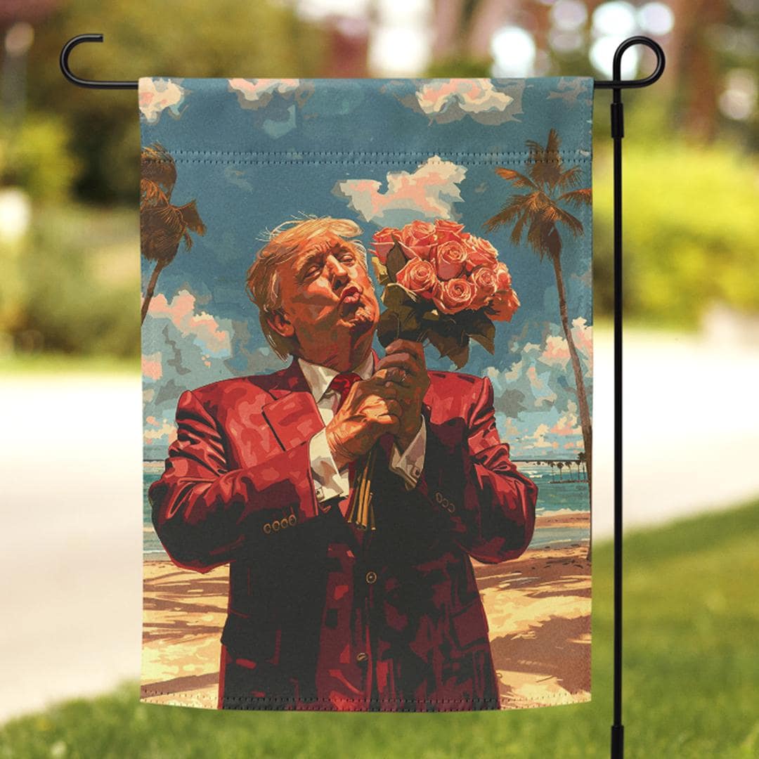 Seasonal Trump Garden Flag - MAGA Valentine's Day - 12 Months of Winning!