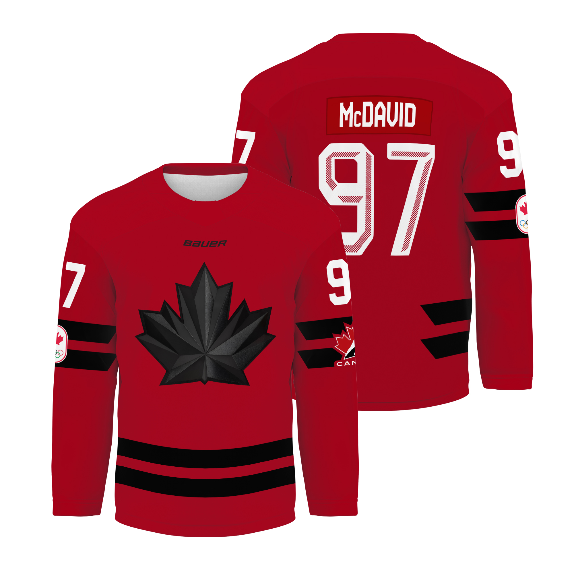Connor McDavid Hockey Canada Bauer Hockey 2026 Semi Pro Jersey - Red ANY SIZE