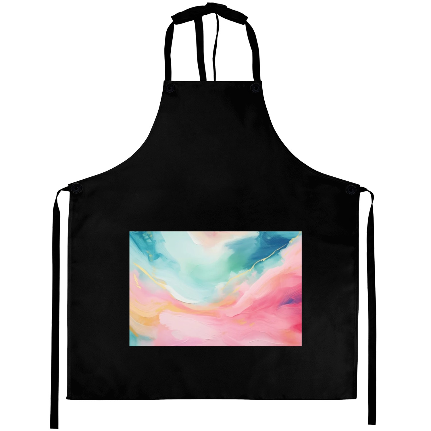 Abstract Pink Wave Painting Aprons