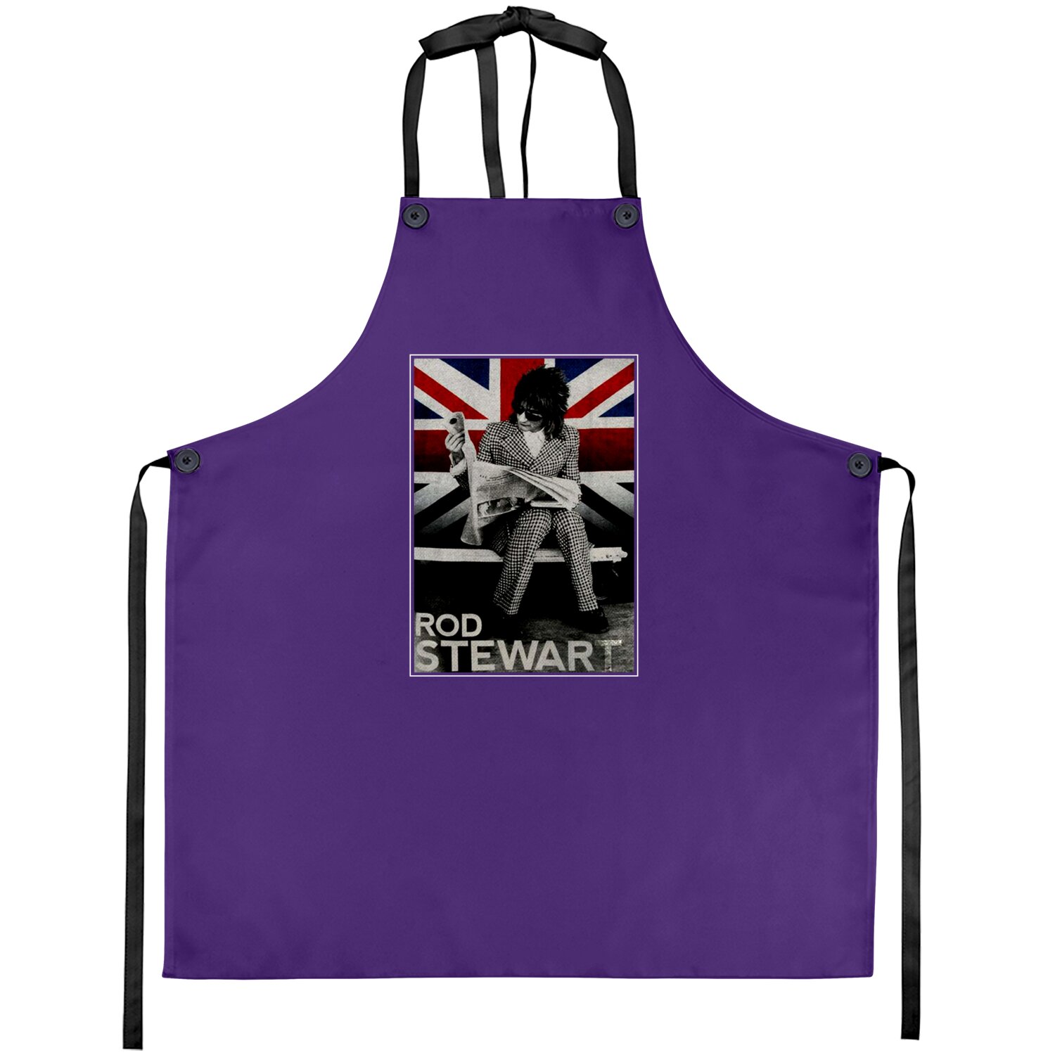 Rod Stewart Plaid Union Jack Tour 2014 Aprons, Rod Stewart Apron Fan Gift, Rod Stewart Gift, Rod Stewart Vintage Apron