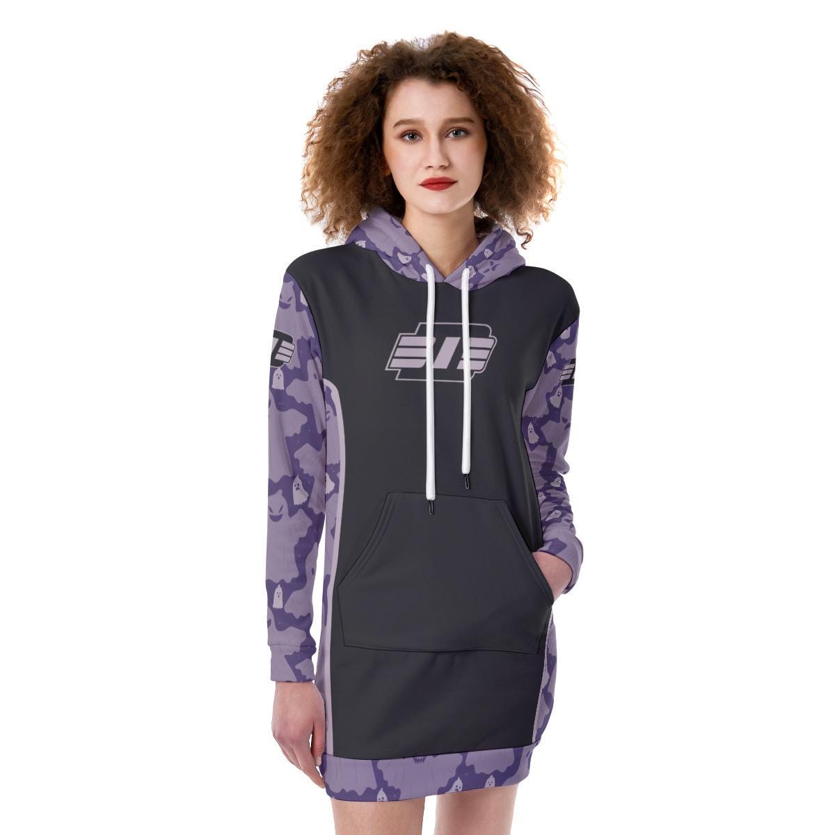 D313 Detroit Halloween All-Over Print Women's Hoodie Dress
