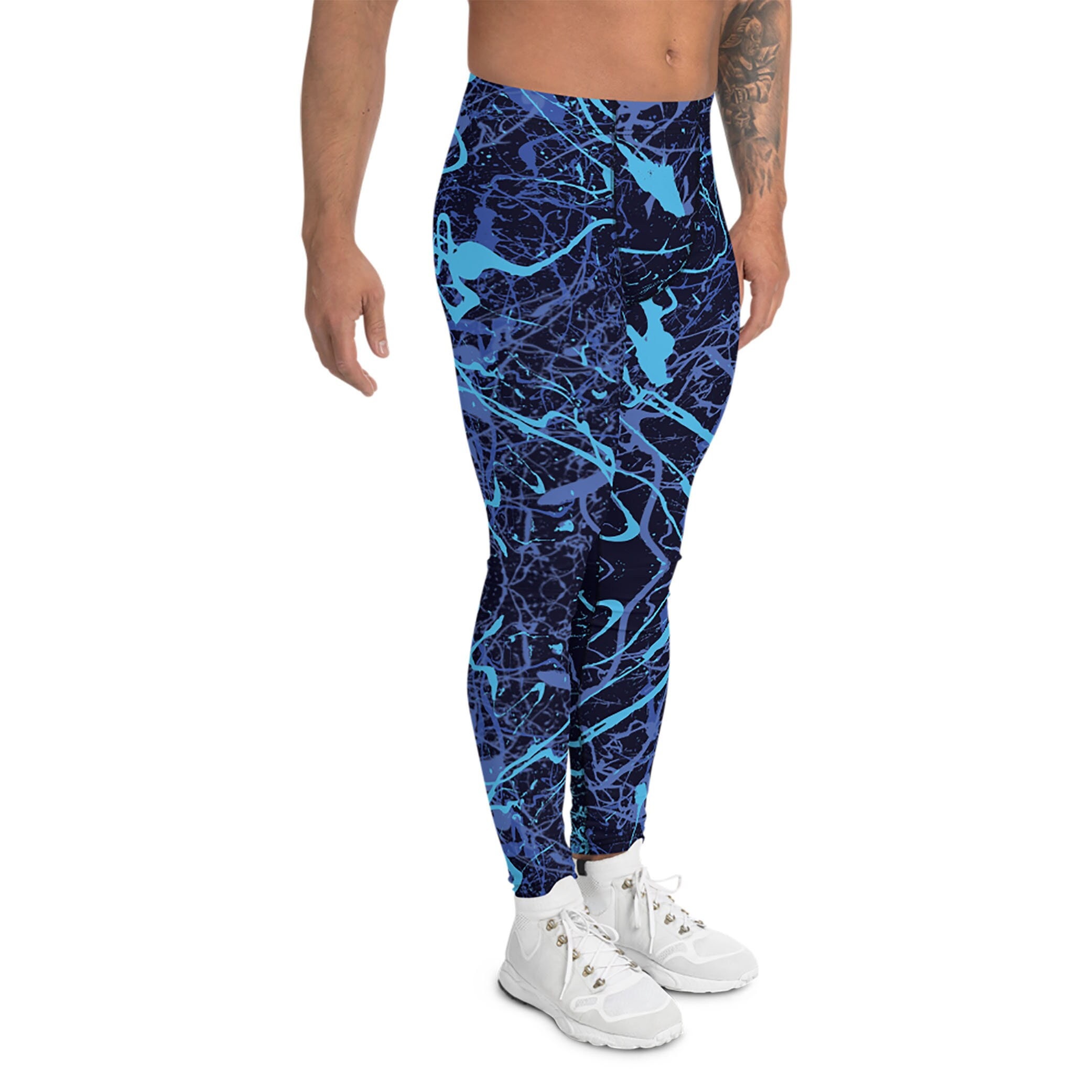Blue Paint Man Leggings. Premium quality.