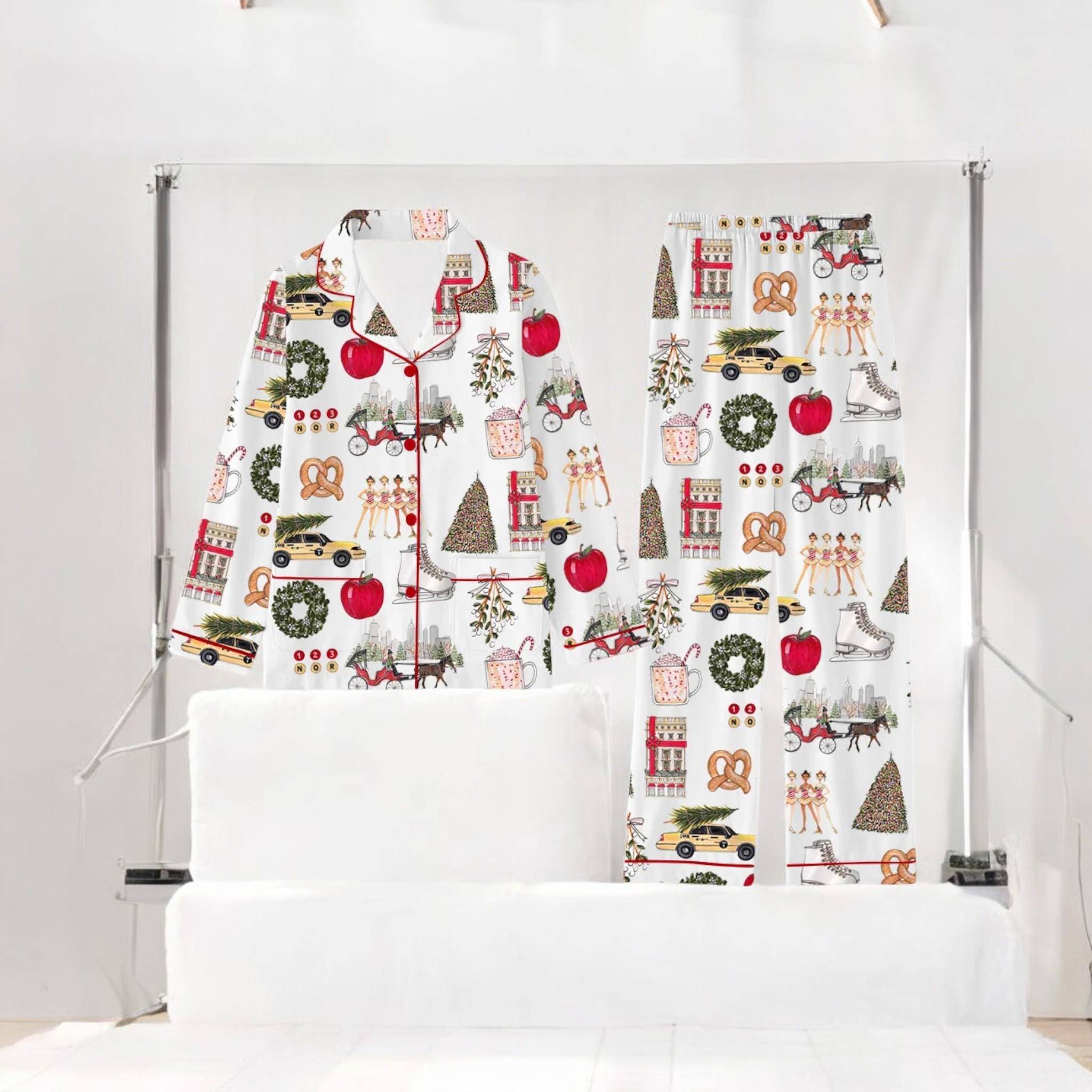 Womens Christmas In New York Pajama Set