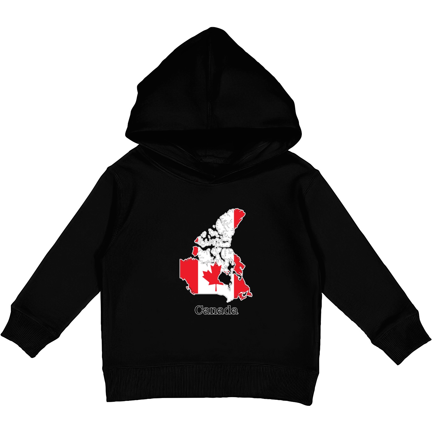 Canadian Pride Flag Within the Map Kids Pullover Hoodies