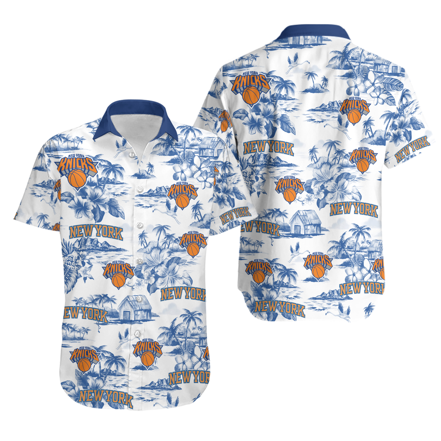 New York Basketball Team Knickss Hawaiian Shirt Button Down Unisex Adults