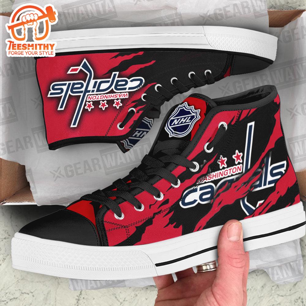 Washington Capitals High Top Shoes For Fans