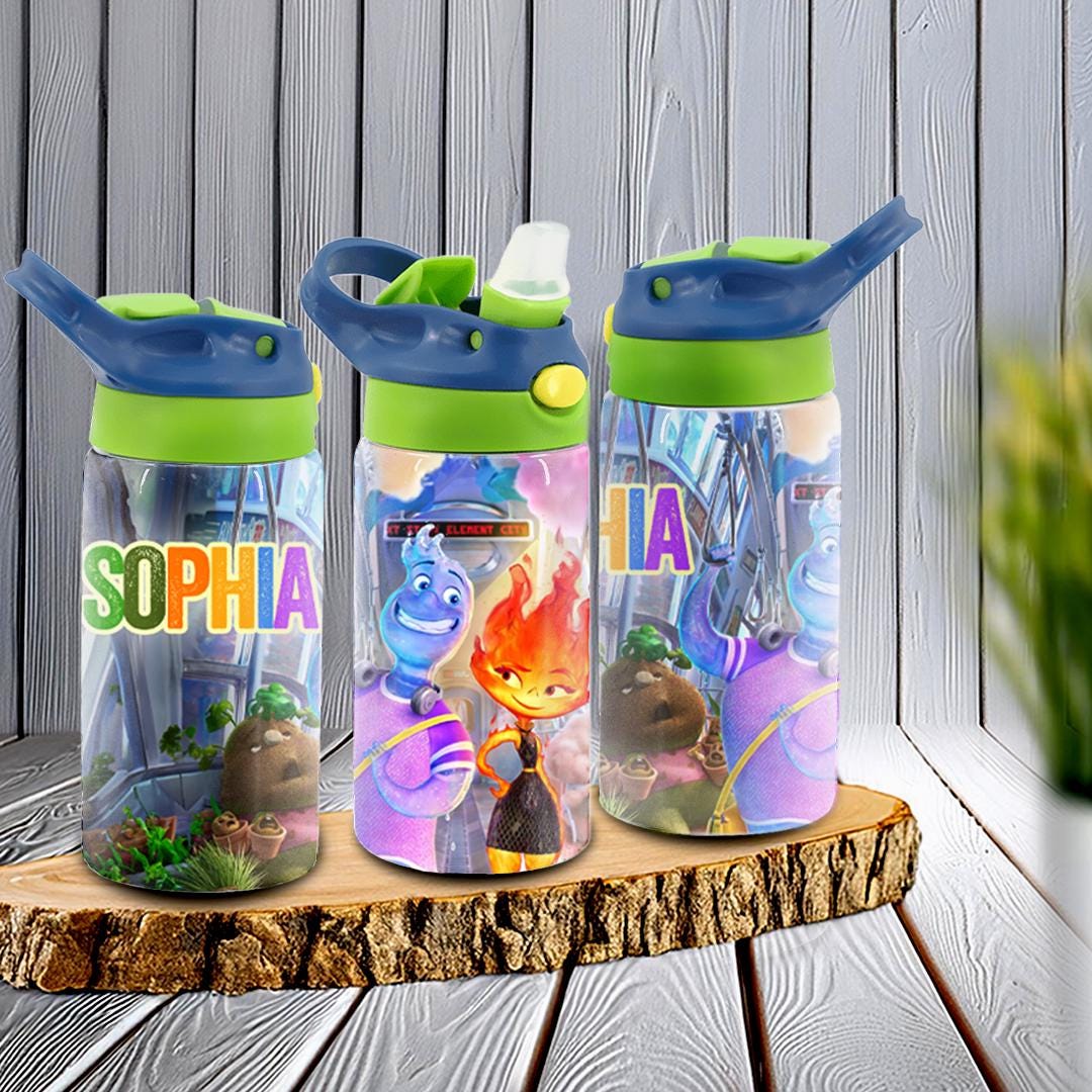 Elemental Stainless Steel Kids Water Bottle - Customizable - Ideal for School and On-the-Go