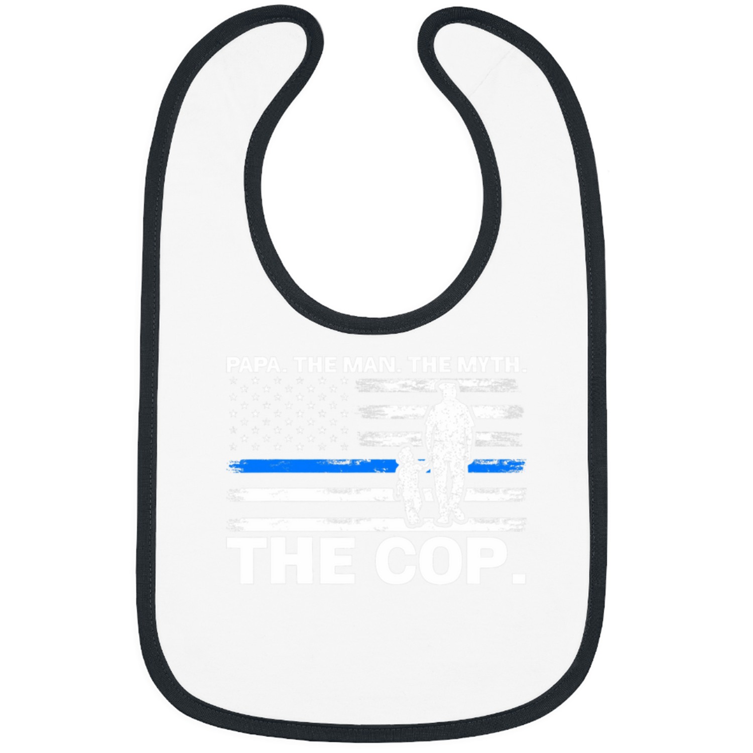 Police Job papa the man the myth the cop grandfather police Bibs