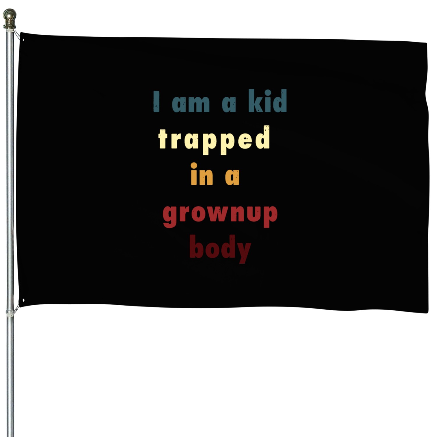 Trapped in a grownup body House Flags