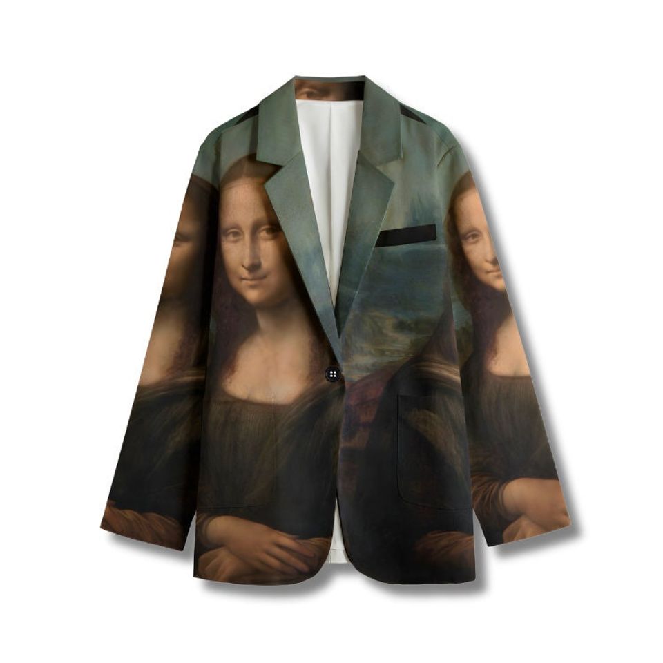 Mona Lisa Casual Blazer, Women Suit Jacket, Gift For Her