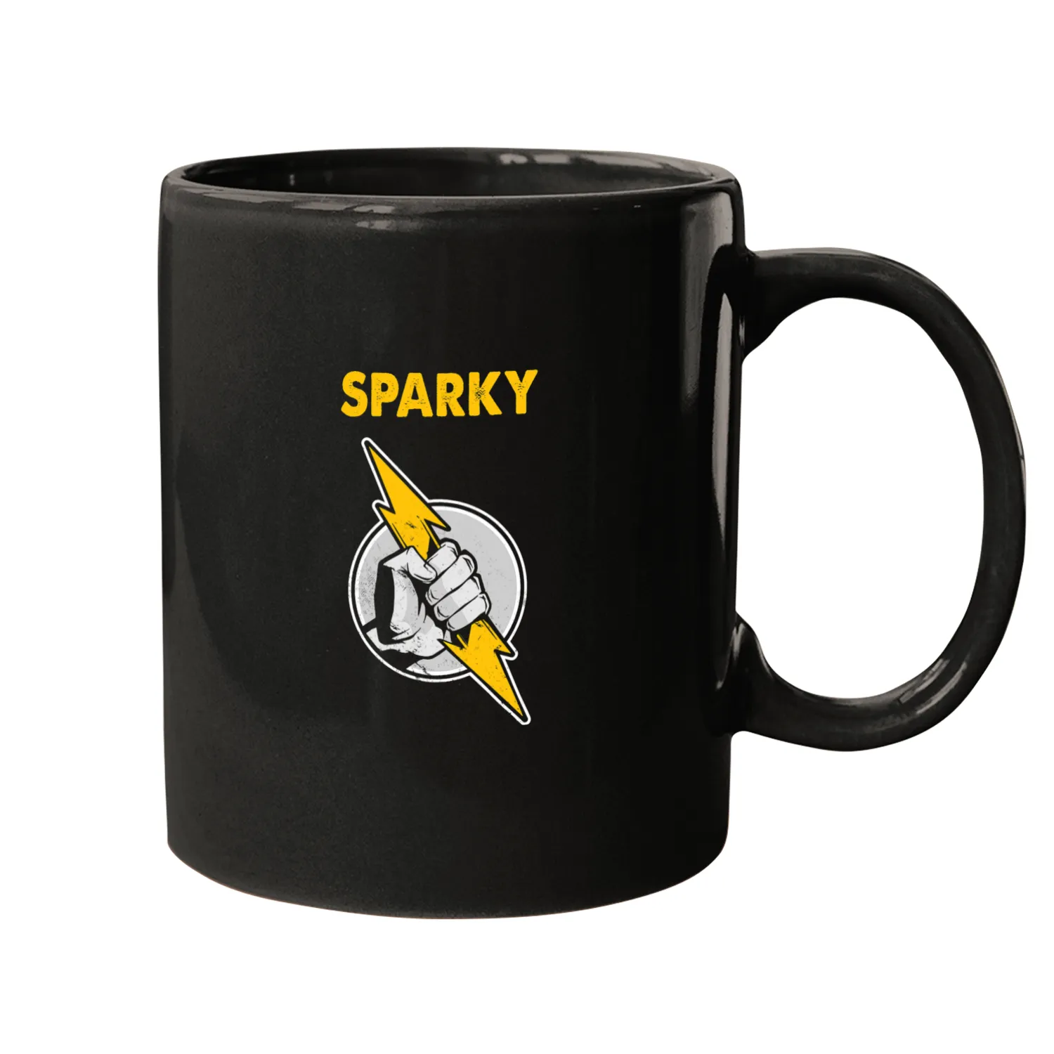 Electrical Mens Sparky Electrician Hand Lightning Electrician Mugs