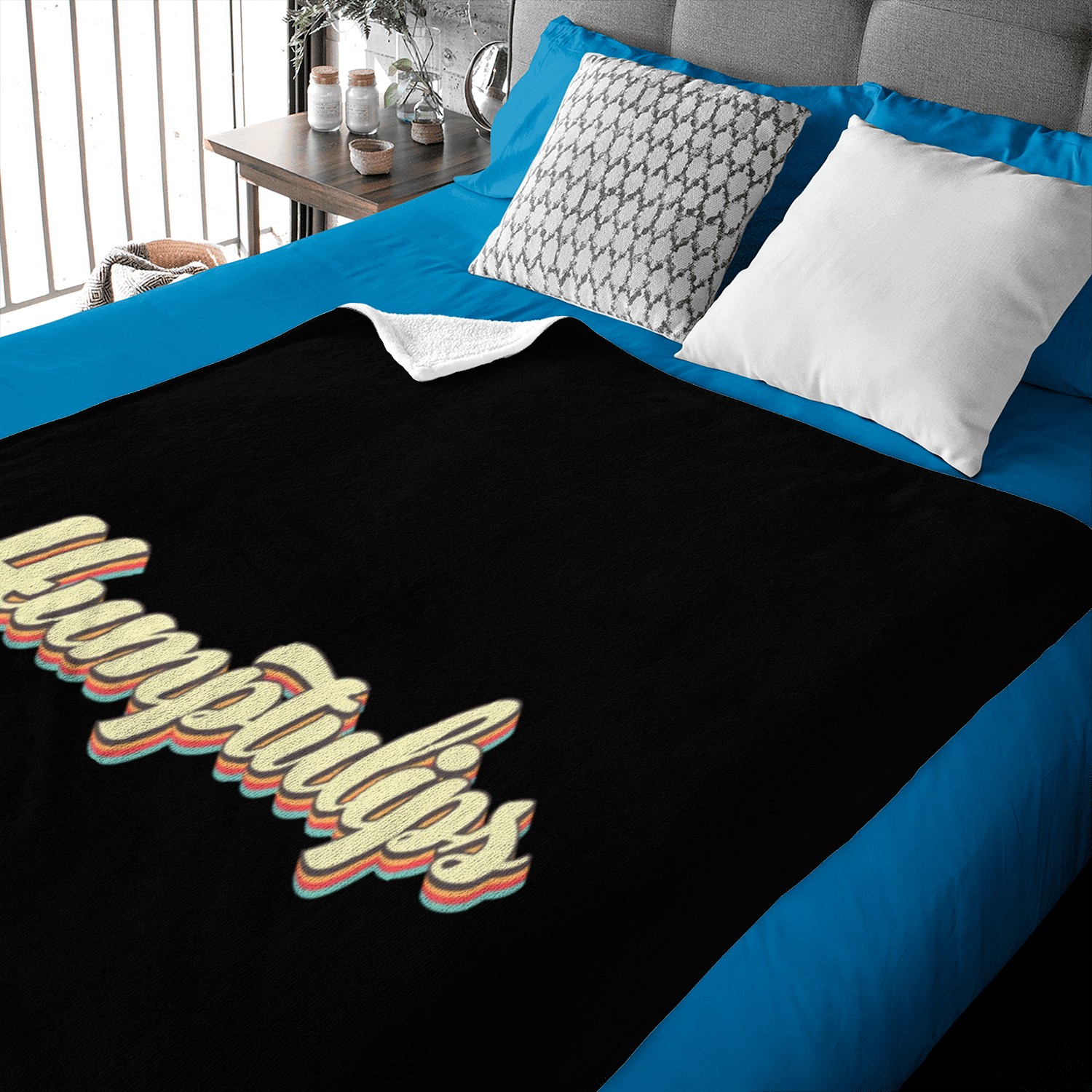 Humptulips Baseball Font Baby Blankets