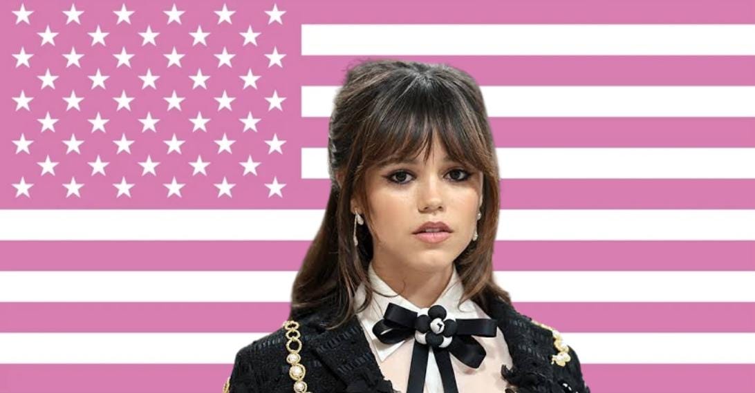 Jenna Ortega Pink Tapestry