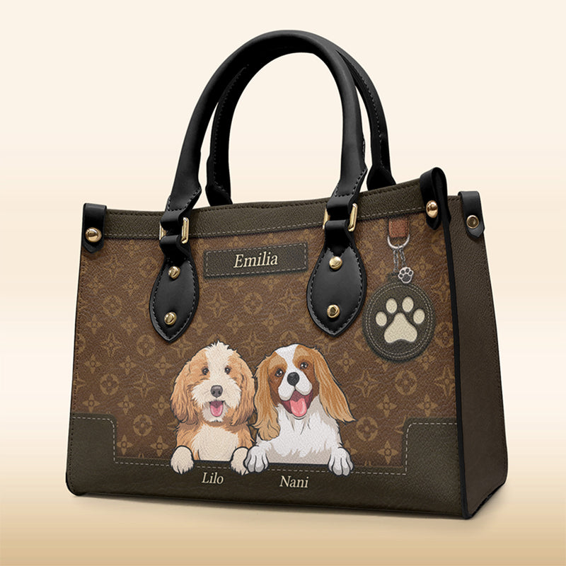 You're Pawsome - Dog & Cat Personalized Custom Leather Handbag - Gift For Pet Owners
