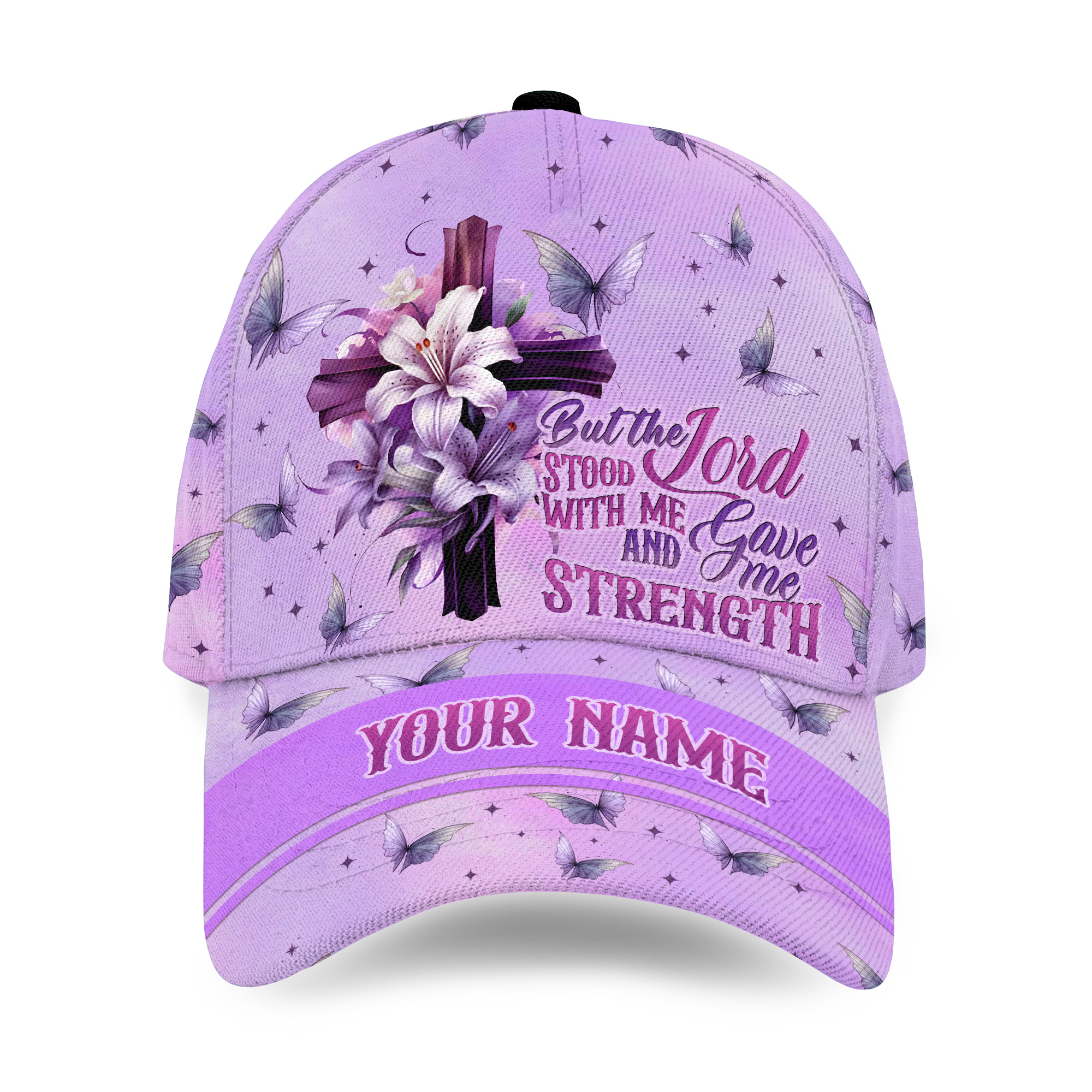 Personalized Lord Stood With Me Women's 3D All Over Printed Cap, Jesus Christian Hat For Her, Bible Verse Cap, Religious Gift, Faith Cap