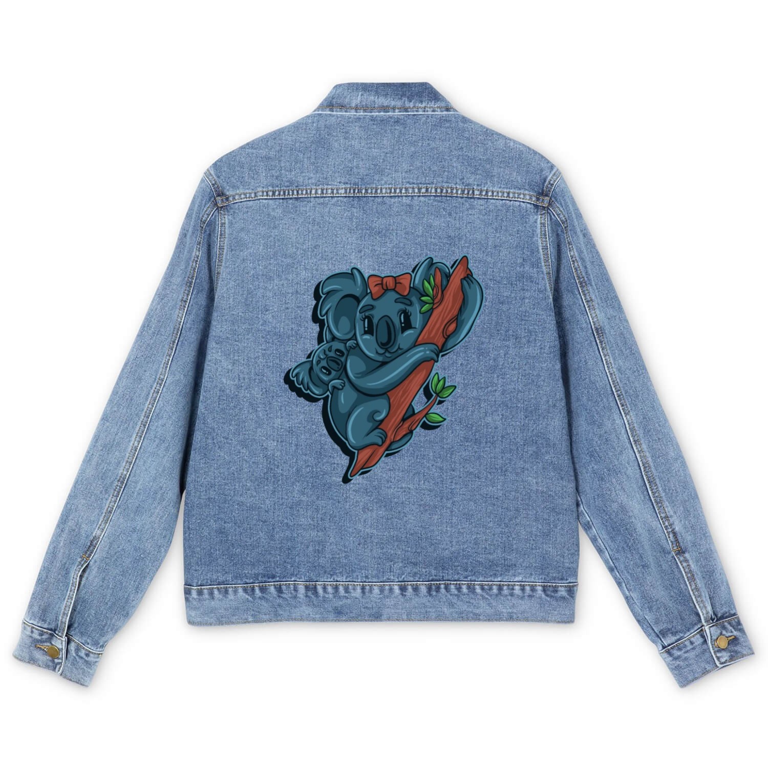 Koala Bear Animal Gift Zoo Sleeping Marsupial Men's Denim Jackets
