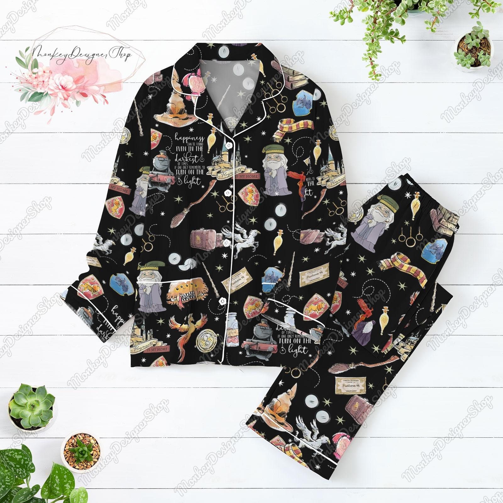 Harry Poter Pajamas Set, Harry PJ Pants Women, Potter House Thick Pjs, Wizard Magic Family Pajamas, Pjs For Women, Wicked Witch Gifts