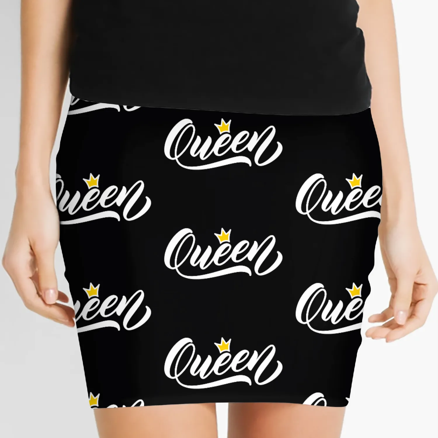 Queen Crown woman mom mother wife Women's Mini Skirts