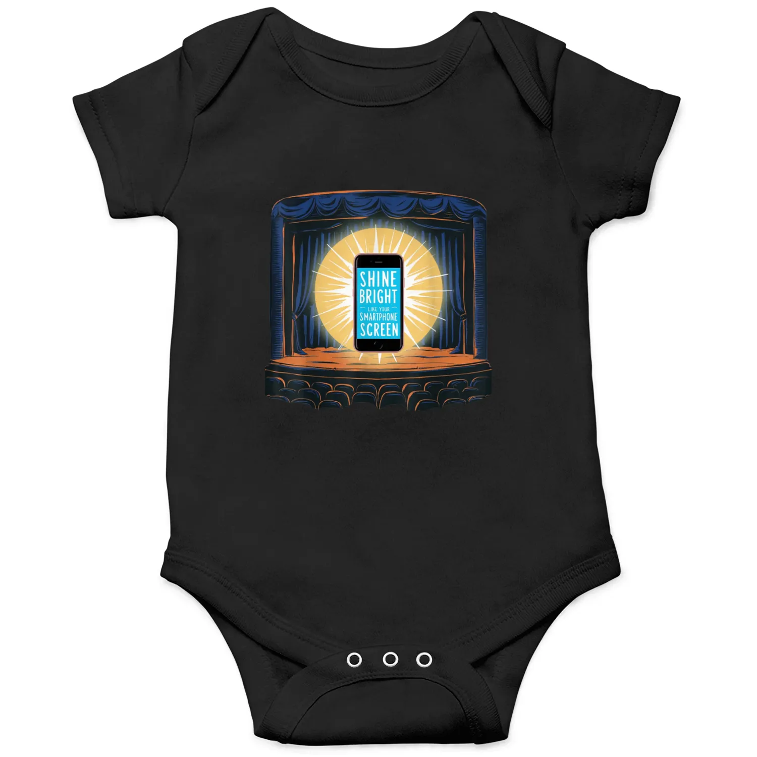 Shine Like Your Smartphone Screen Onesies