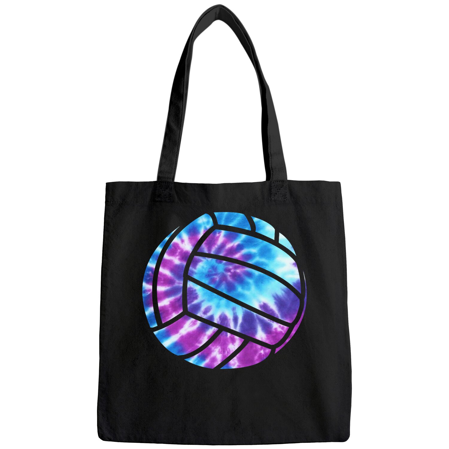 Volleyball Tie Dye Blue Purple Teenage Tote Bag