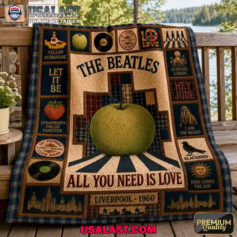 The Beatles All You Need Is Love Quilt Blanket