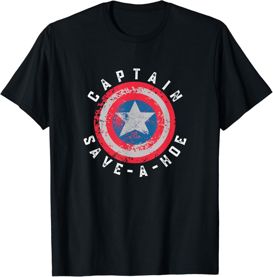 Captain Save-A-Hoe Vintage Funny Retro T-Shirt
