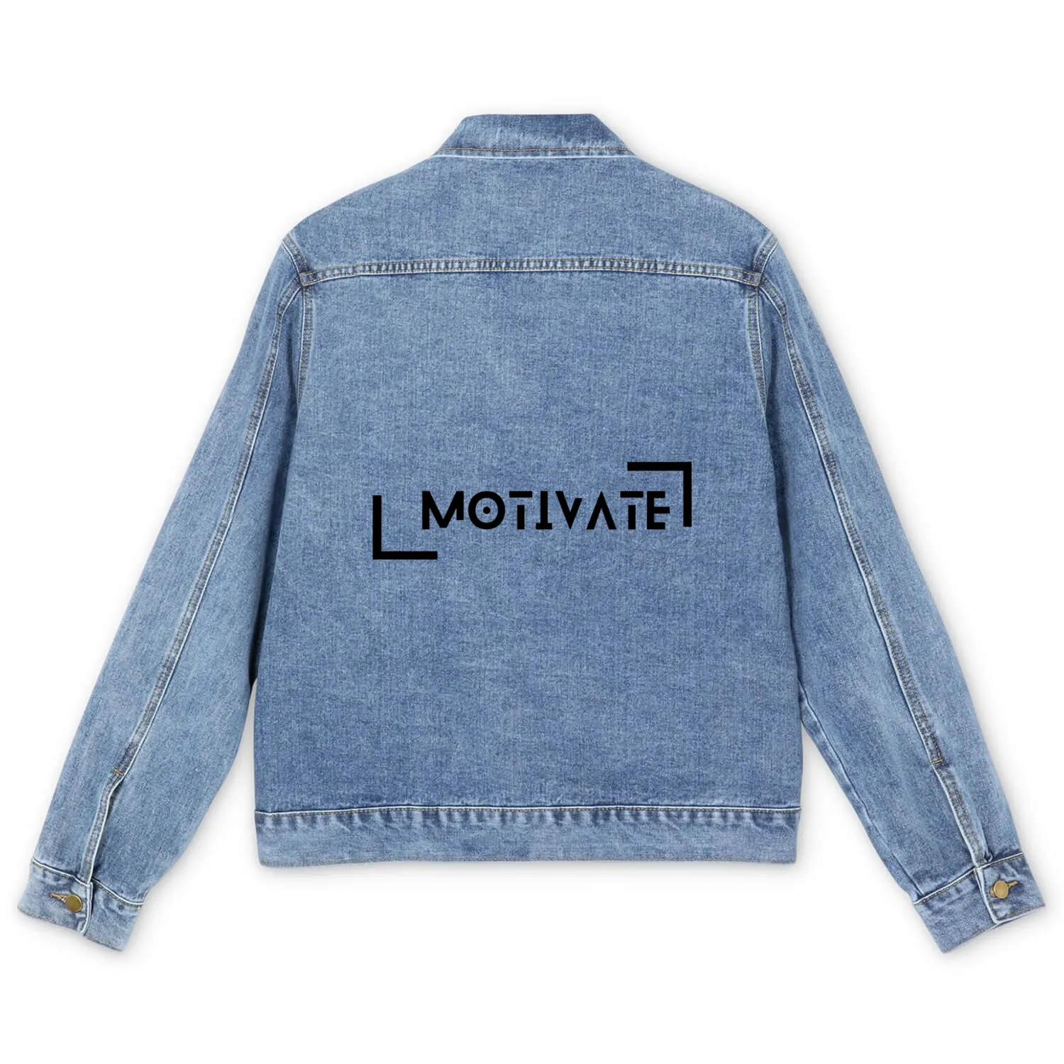 Stay Motivated: Inspirational Quote Men's Denim Jackets
