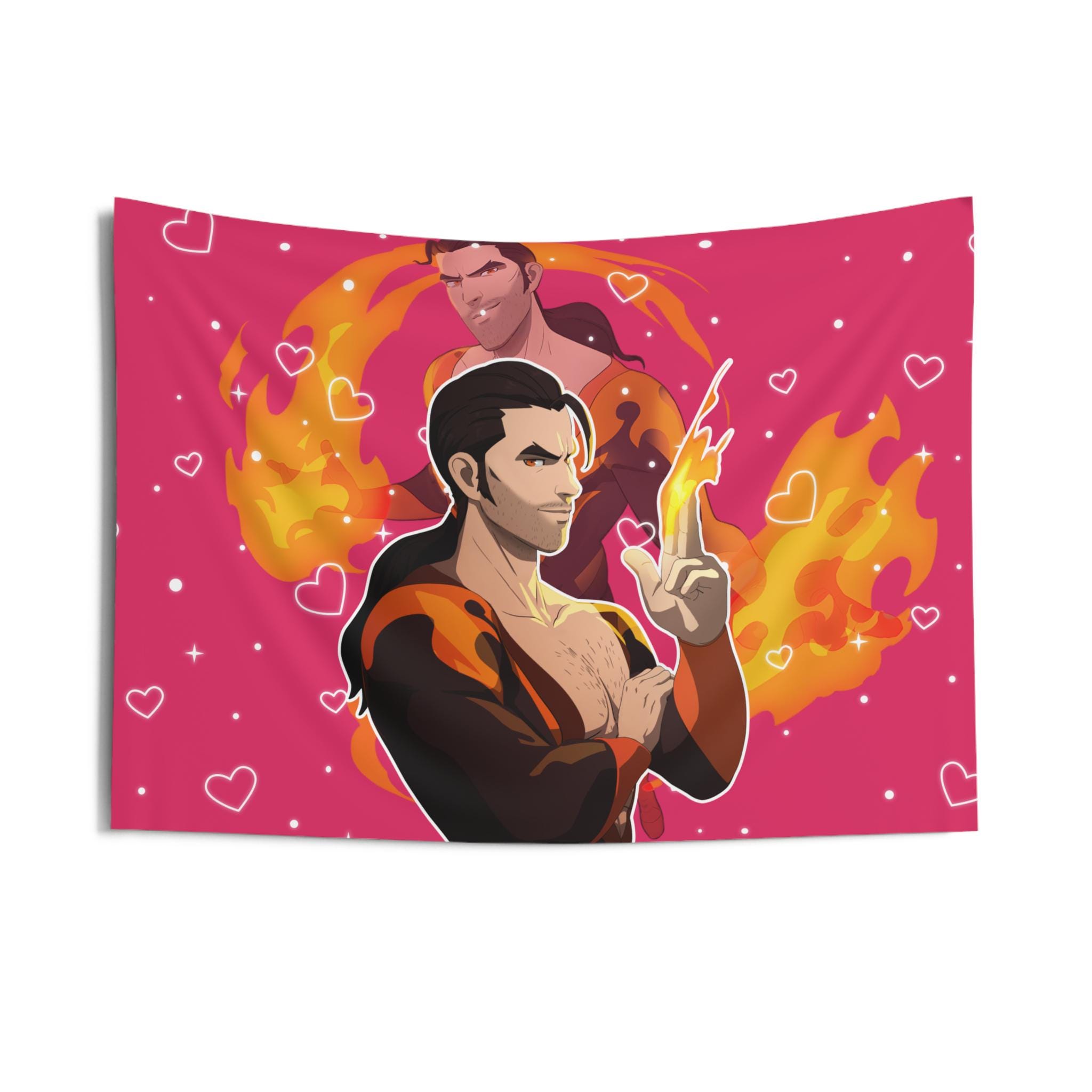 Flambea Pink Heart Flag, Flambea Indoor Wall Tapestries, Flambea Dispatch Pink Flag