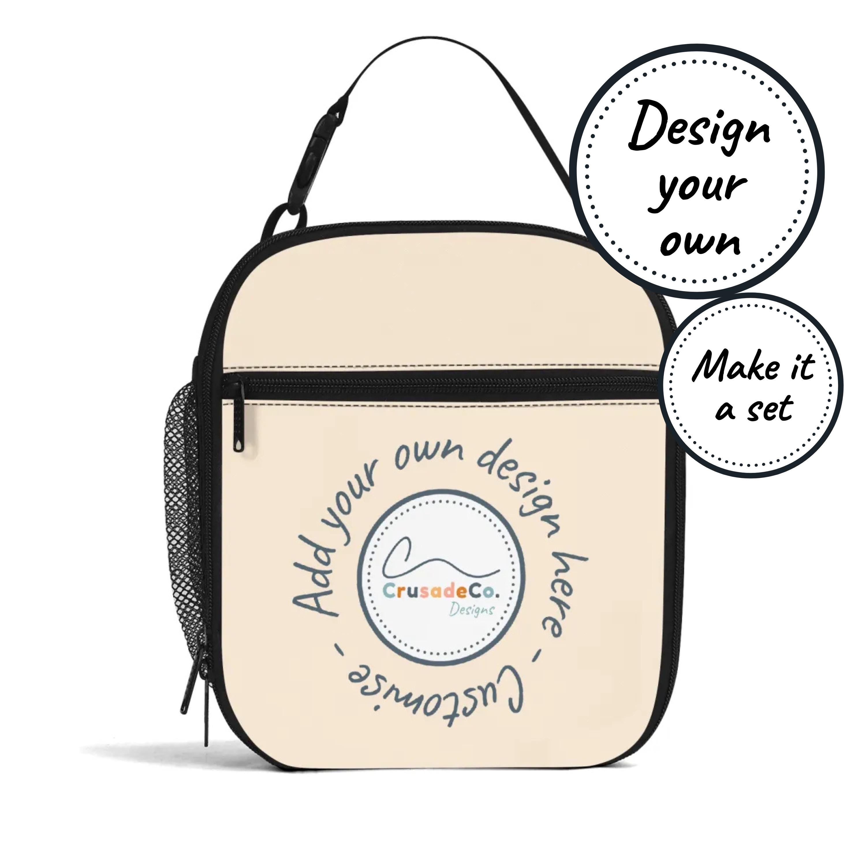 Insulated Lunch Bag for Kids with Custom Print, Personalized Food Cooler Lunchbox
