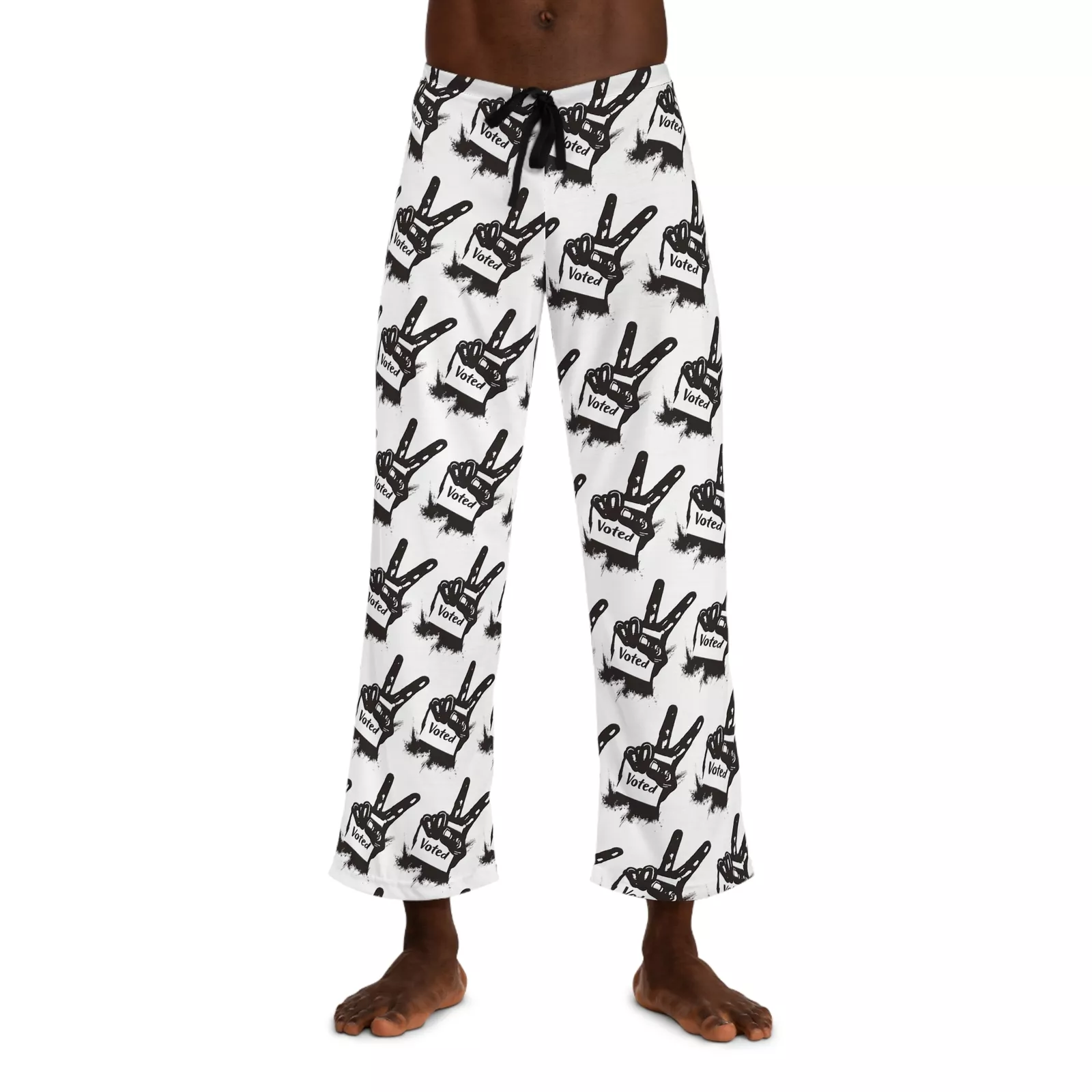 Voted Election Theme Mens Pajama Pants Peace Vote Voter Trump Vance Walz Harris