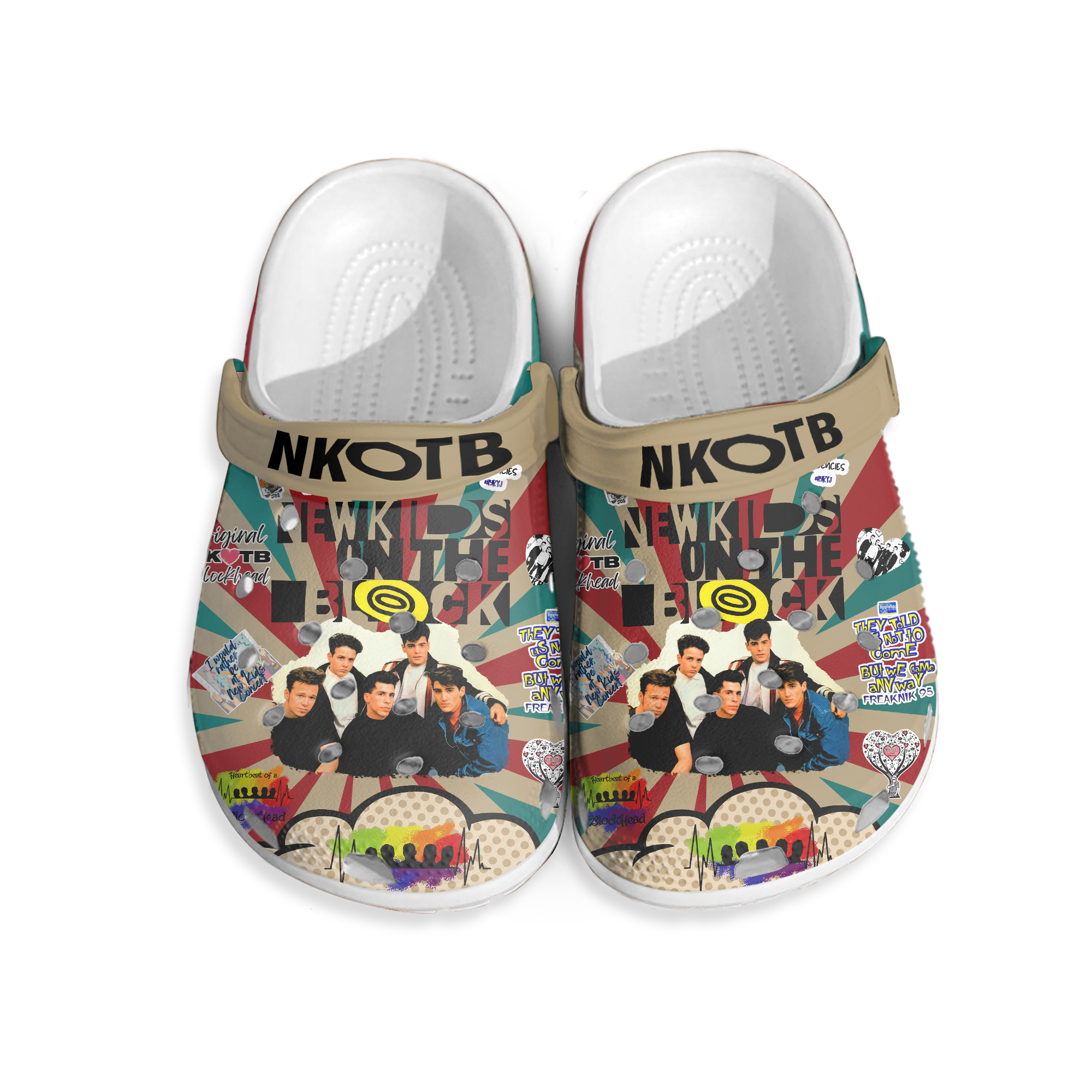 NK on The Block Shoes, NKOT Block 2024 Sandals, NKOT Block Band Slippers For Concert, Music Tour 2024 Shoes, Magic Summer Tour Sandals