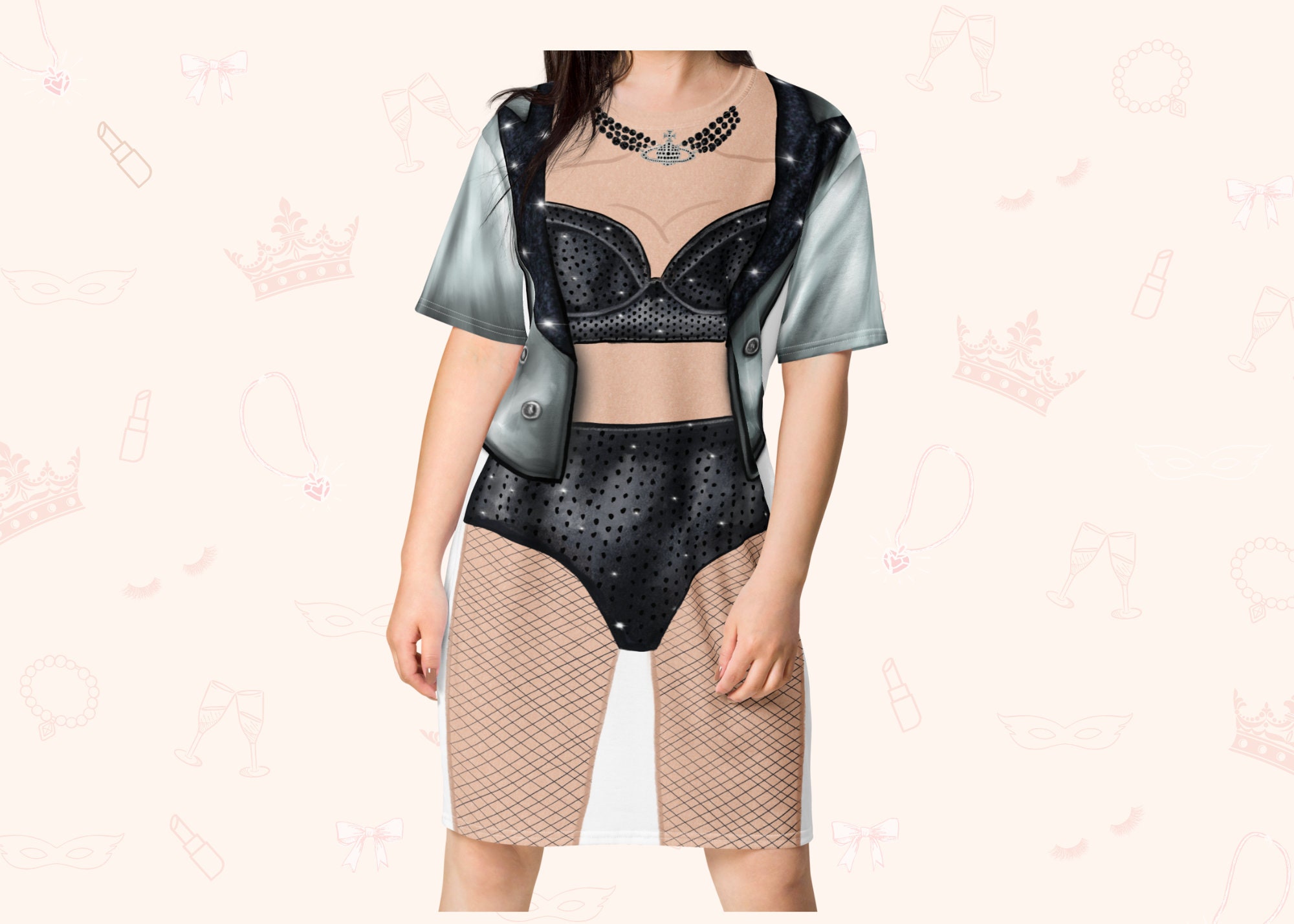 Heartbroken in Silver Women's T-Shirt Dress