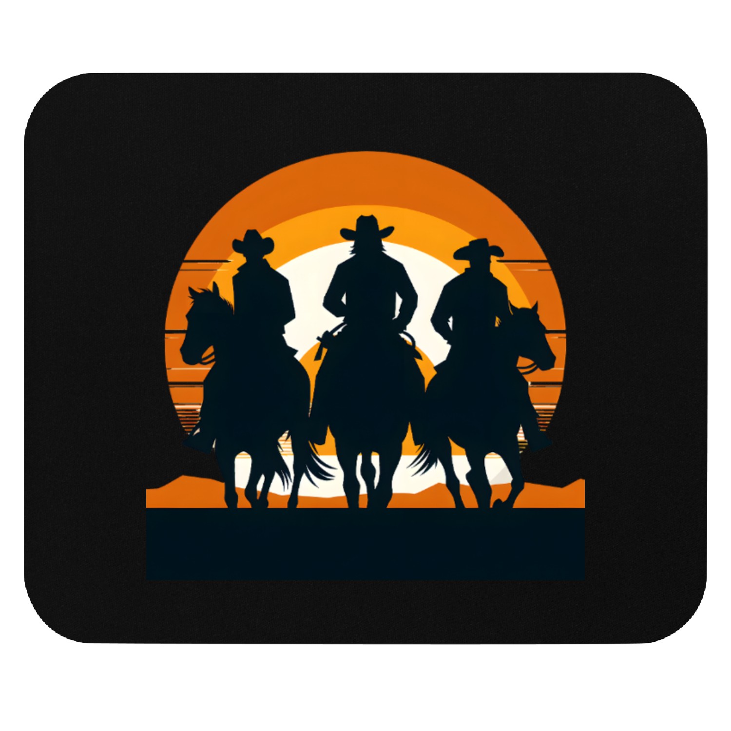 Sunset Ride Cowboys Mouse Pads
