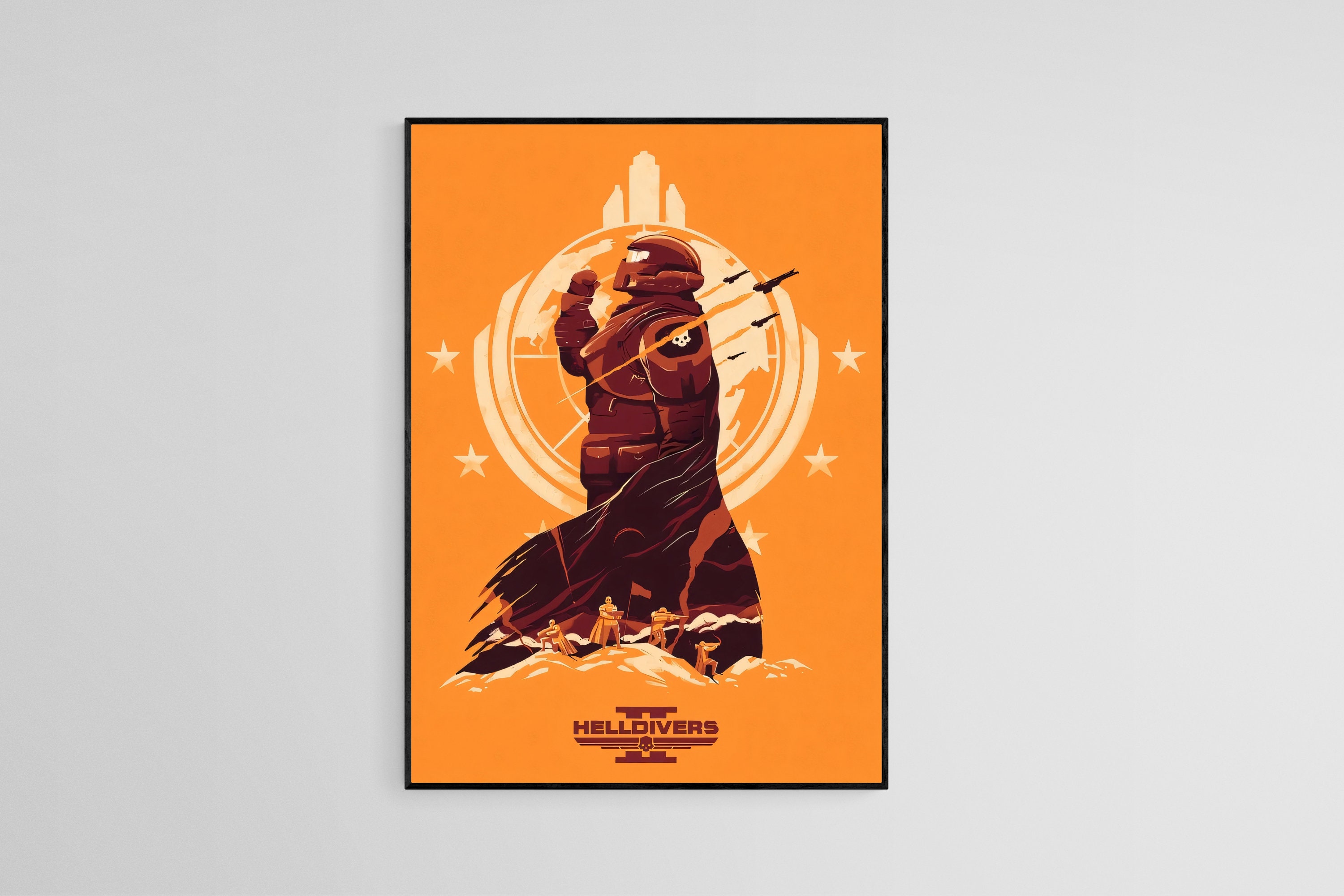 Helldivers Print, Video Game Art, Gaming Poster