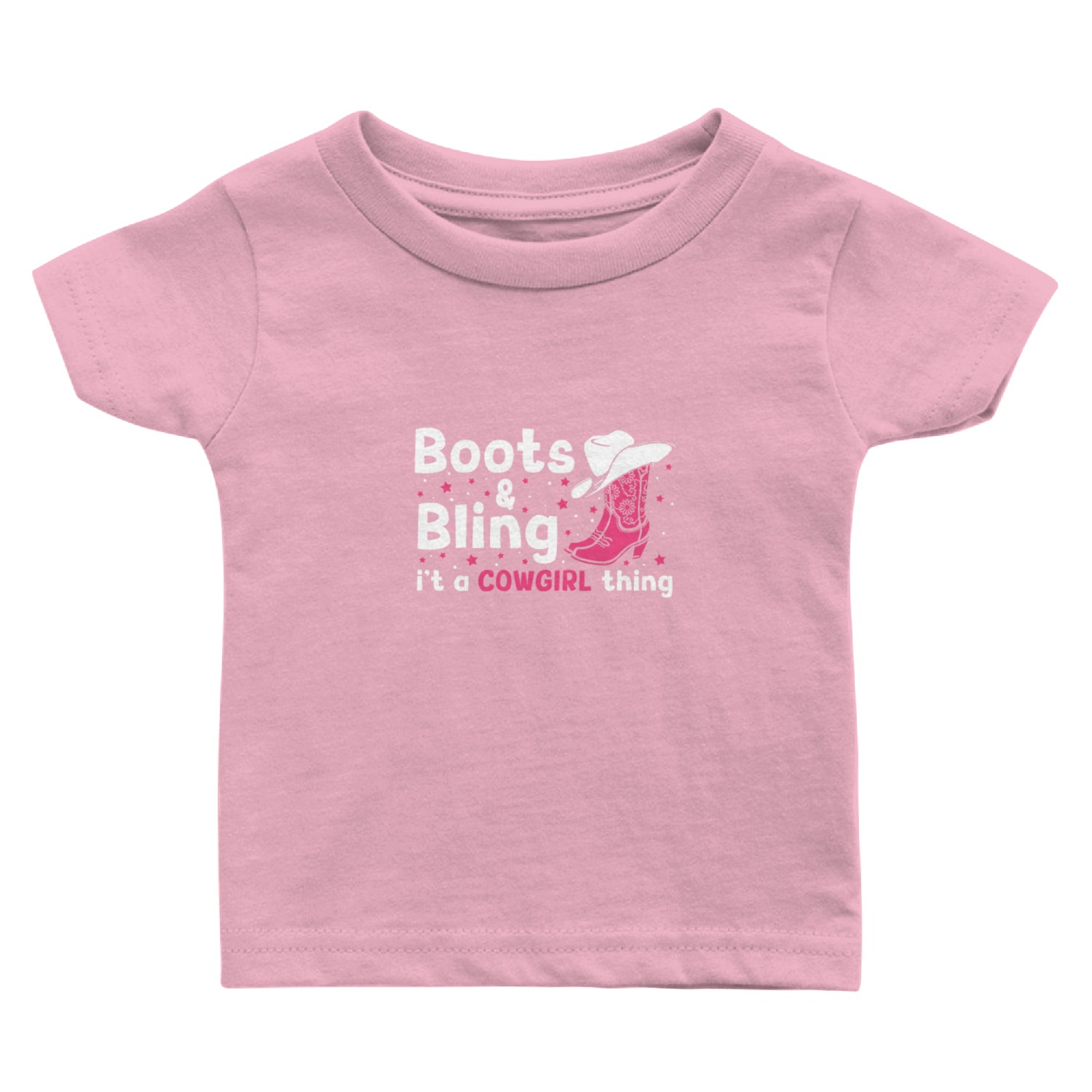 Boots And Bling It's A Cowgirl Thing Baby T Shirts
