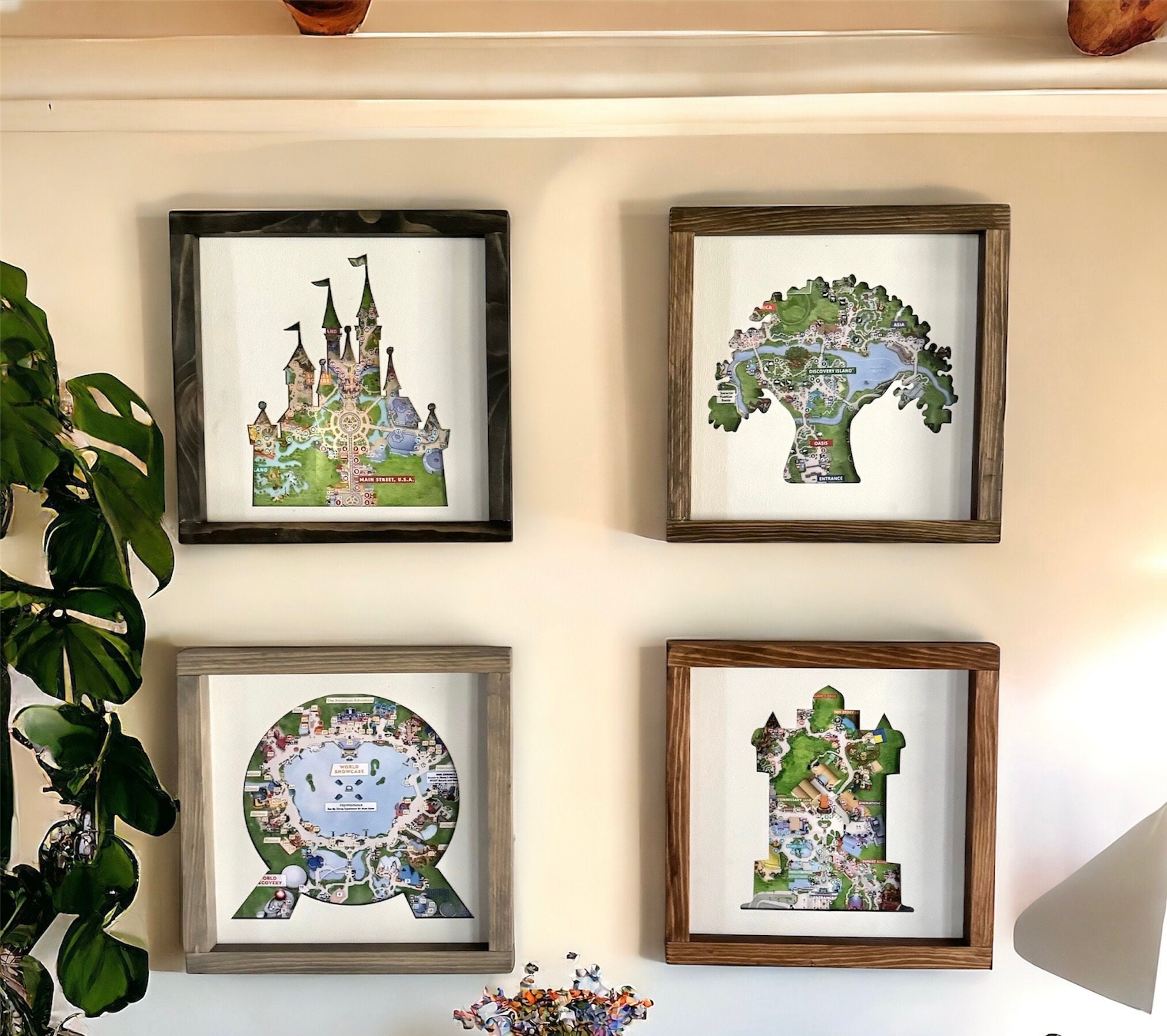Park Map Icon Frame | Orlando | Fan Gift | Wall Art