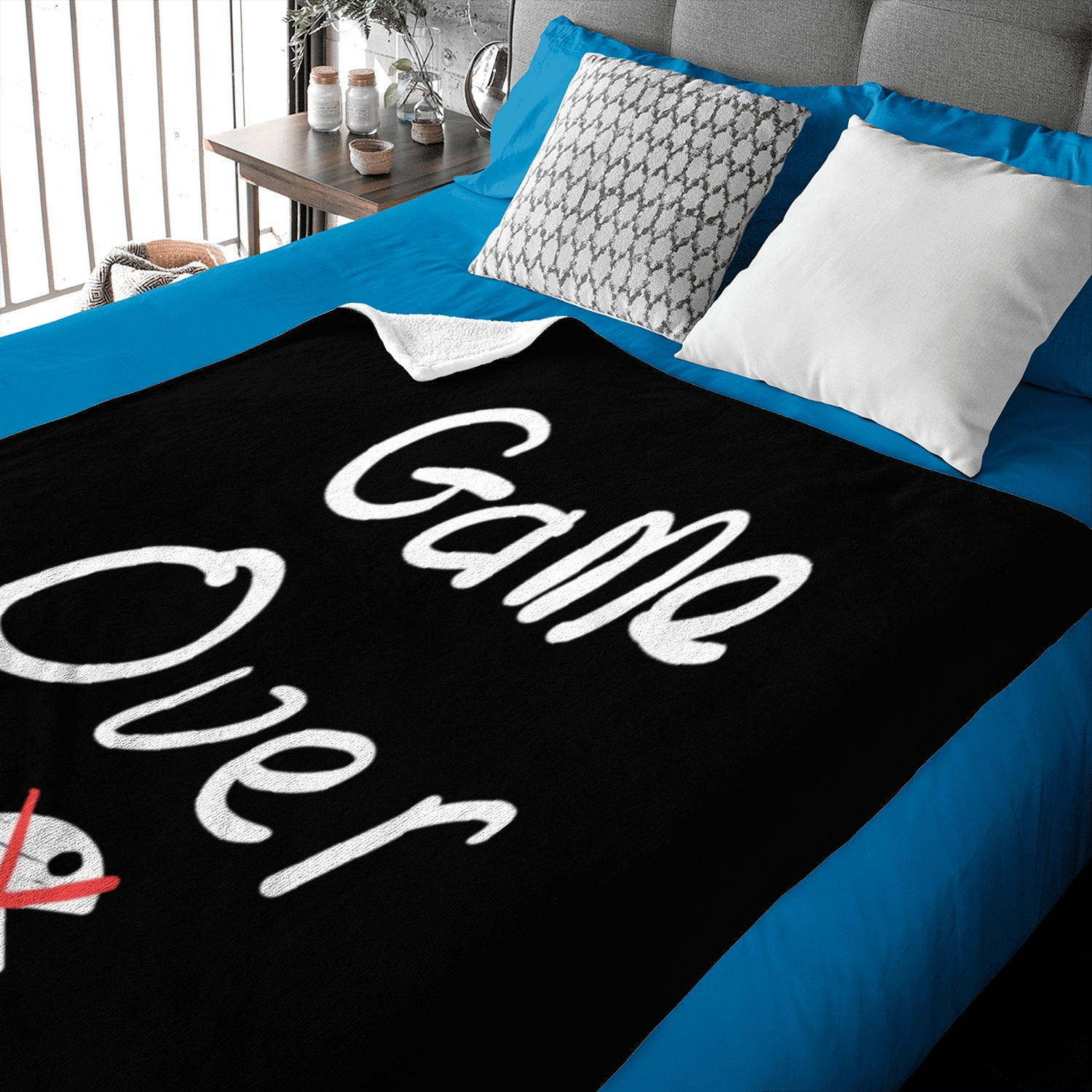 Game Over Sarcasm 80s 70s Baby Blankets